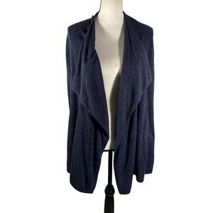Barefoot Dreams CozyChic Lite Cardigan Wrap XXS/XS Navy Blue w/ pockets Long lin